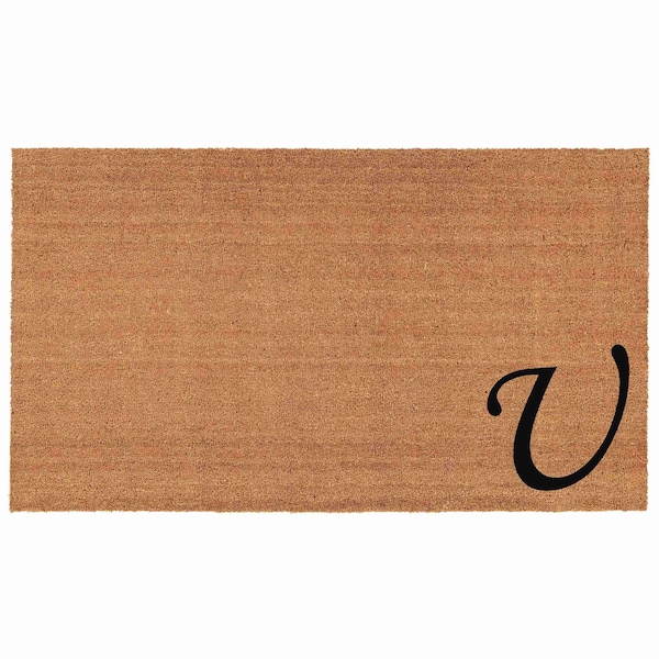Calloway Mills Monogram Door Mat, Black, Natural, 18 in W x 30 in L 153621830U - main